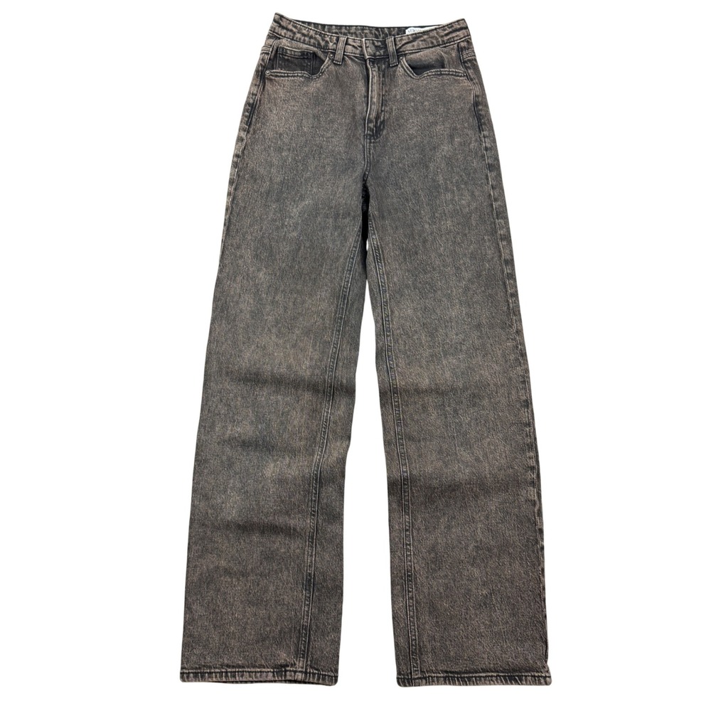 Vero Moda Tess High Rise Wide Leg Jeans Women 27/32 Brown Faded Wash Denim
